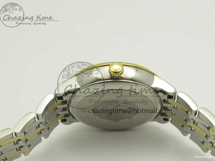 0512 Versatile De Ville Prestige Ladies 32.7mm SS MKF 1:1 Best Edition White MOP Dial Roman Markers on SS YG Bracelet MIYOTA 7967